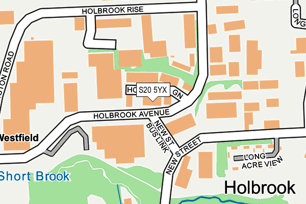 S20 5YX map - OS OpenMap – Local (Ordnance Survey) S20 5YX map - OS OpenMap – Local (Ordnance Survey)