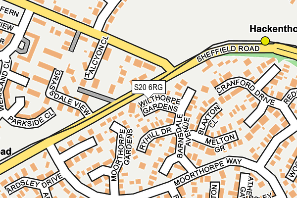 S20 6RG map - OS OpenMap – Local (Ordnance Survey) S20 6RG map - OS OpenMap – Local (Ordnance Survey)