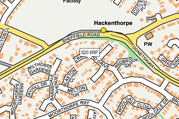 S20 6RP map - OS OpenMap – Local (Ordnance Survey) S20 6RP map - OS OpenMap – Local (Ordnance Survey)