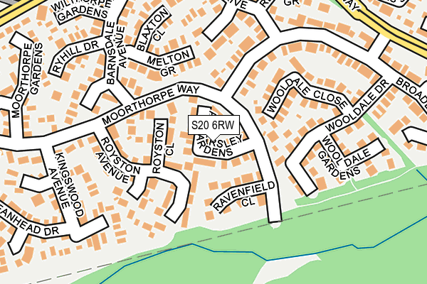 S20 6RW map - OS OpenMap – Local (Ordnance Survey) S20 6RW map - OS OpenMap – Local (Ordnance Survey)