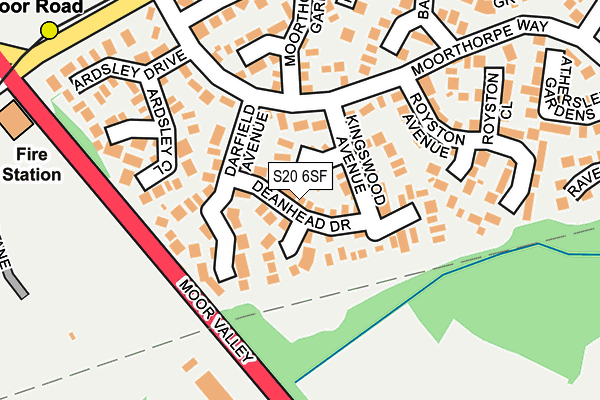 S20 6SF map - OS OpenMap – Local (Ordnance Survey) S20 6SF map - OS OpenMap – Local (Ordnance Survey)