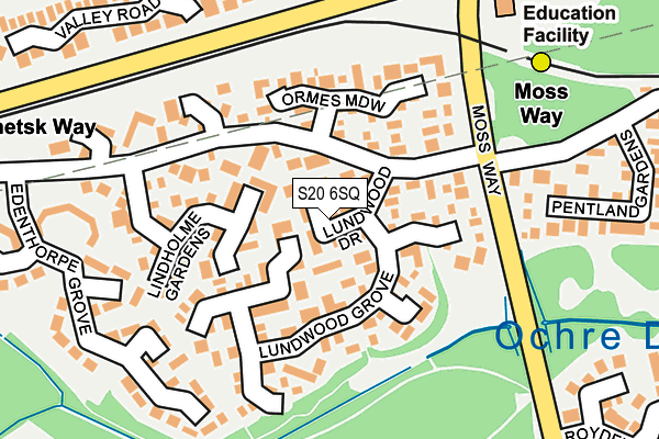 S20 6SQ map - OS OpenMap – Local (Ordnance Survey) S20 6SQ map - OS OpenMap – Local (Ordnance Survey)