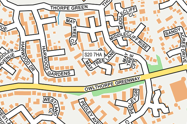 S20 7HA map - OS OpenMap – Local (Ordnance Survey) S20 7HA map - OS OpenMap – Local (Ordnance Survey)
