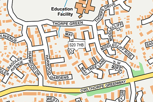 S20 7HB map - OS OpenMap – Local (Ordnance Survey) S20 7HB map - OS OpenMap – Local (Ordnance Survey)