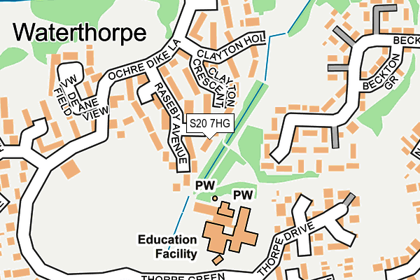 S20 7HG map - OS OpenMap – Local (Ordnance Survey) S20 7HG map - OS OpenMap – Local (Ordnance Survey)