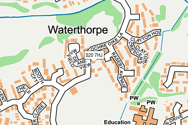 S20 7HJ map - OS OpenMap – Local (Ordnance Survey) S20 7HJ map - OS OpenMap – Local (Ordnance Survey)