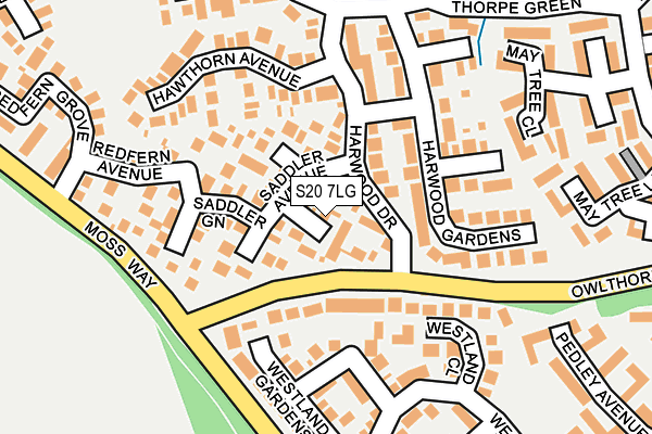 S20 7LG map - OS OpenMap – Local (Ordnance Survey) S20 7LG map - OS OpenMap – Local (Ordnance Survey)