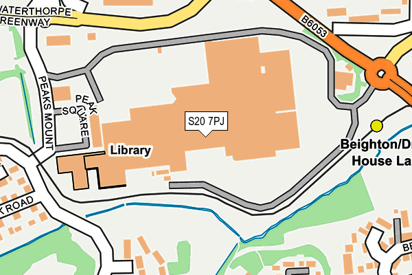S20 7PJ map - OS OpenMap – Local (Ordnance Survey) S20 7PJ map - OS OpenMap – Local (Ordnance Survey)