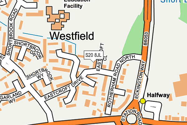 S20 8JL map - OS OpenMap – Local (Ordnance Survey) S20 8JL map - OS OpenMap – Local (Ordnance Survey)