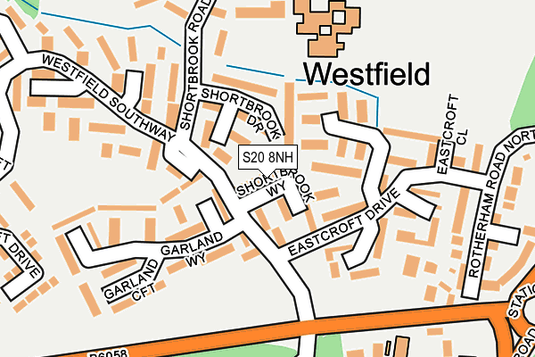 S20 8NH map - OS OpenMap – Local (Ordnance Survey) S20 8NH map - OS OpenMap – Local (Ordnance Survey)