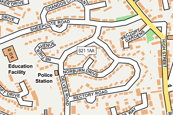 S21 1AA map - OS OpenMap – Local (Ordnance Survey) S21 1AA map - OS OpenMap – Local (Ordnance Survey)