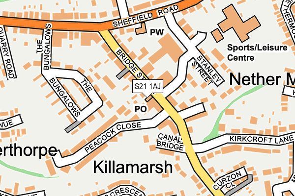 S21 1AJ map - OS OpenMap – Local (Ordnance Survey) S21 1AJ map - OS OpenMap – Local (Ordnance Survey)