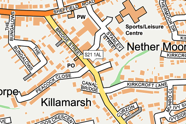 S21 1AL map - OS OpenMap – Local (Ordnance Survey) S21 1AL map - OS OpenMap – Local (Ordnance Survey)