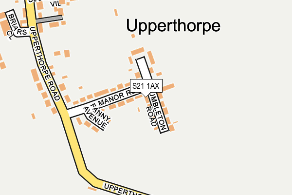 S21 1AX map - OS OpenMap – Local (Ordnance Survey) S21 1AX map - OS OpenMap – Local (Ordnance Survey)