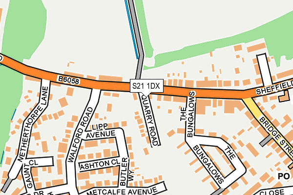 S21 1DX map - OS OpenMap – Local (Ordnance Survey) S21 1DX map - OS OpenMap – Local (Ordnance Survey)