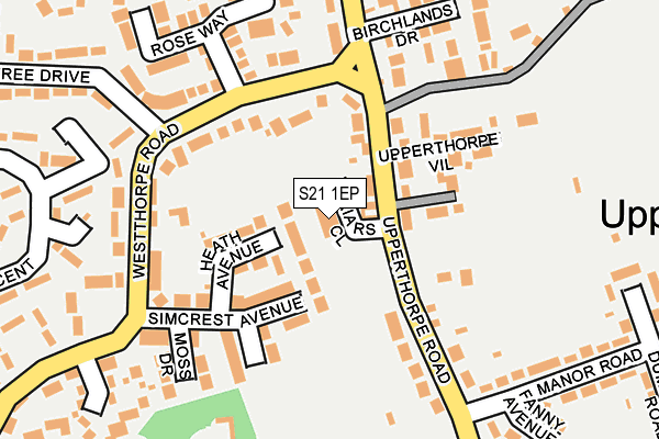S21 1EP map - OS OpenMap – Local (Ordnance Survey) S21 1EP map - OS OpenMap – Local (Ordnance Survey)