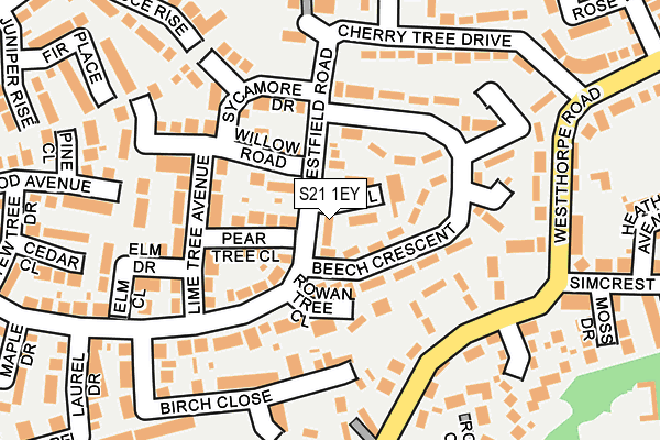 S21 1EY map - OS OpenMap – Local (Ordnance Survey) S21 1EY map - OS OpenMap – Local (Ordnance Survey)