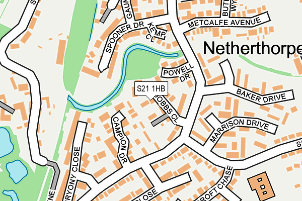 S21 1HB map - OS OpenMap – Local (Ordnance Survey) S21 1HB map - OS OpenMap – Local (Ordnance Survey)