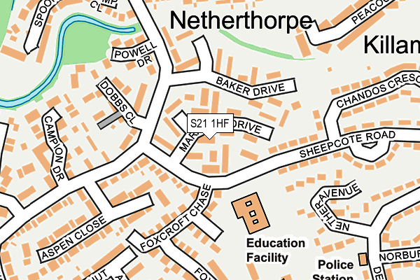 S21 1HF map - OS OpenMap – Local (Ordnance Survey) S21 1HF map - OS OpenMap – Local (Ordnance Survey)
