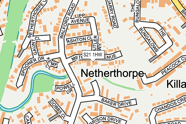 S21 1HW map - OS OpenMap – Local (Ordnance Survey) S21 1HW map - OS OpenMap – Local (Ordnance Survey)