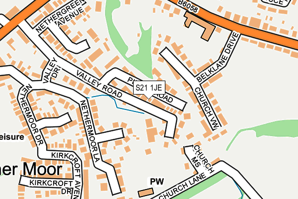 S21 1JE map - OS OpenMap – Local (Ordnance Survey) S21 1JE map - OS OpenMap – Local (Ordnance Survey)
