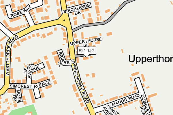 S21 1JG map - OS OpenMap – Local (Ordnance Survey) S21 1JG map - OS OpenMap – Local (Ordnance Survey)
