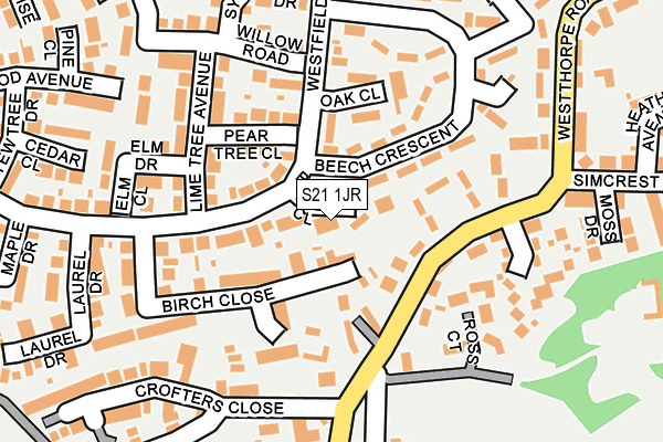 S21 1JR map - OS OpenMap – Local (Ordnance Survey) S21 1JR map - OS OpenMap – Local (Ordnance Survey)