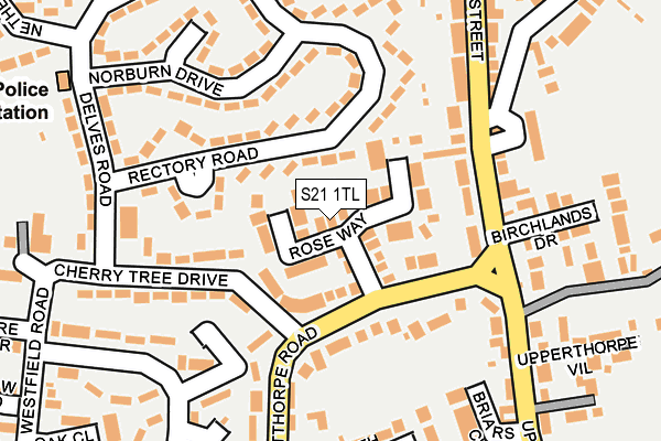 S21 1TL map - OS OpenMap – Local (Ordnance Survey) S21 1TL map - OS OpenMap – Local (Ordnance Survey)
