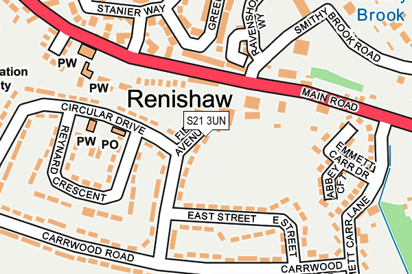S21 3UN map - OS OpenMap – Local (Ordnance Survey) S21 3UN map - OS OpenMap – Local (Ordnance Survey)