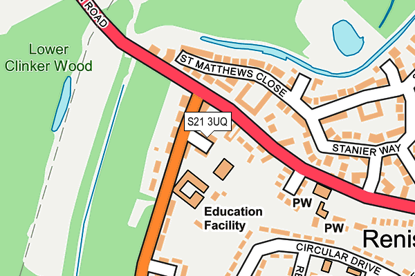 S21 3UQ map - OS OpenMap – Local (Ordnance Survey) S21 3UQ map - OS OpenMap – Local (Ordnance Survey)