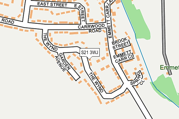S21 3WJ map - OS OpenMap – Local (Ordnance Survey) S21 3WJ map - OS OpenMap – Local (Ordnance Survey)