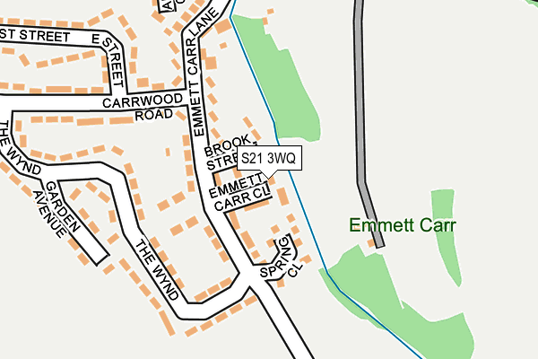 S21 3WQ map - OS OpenMap – Local (Ordnance Survey) S21 3WQ map - OS OpenMap – Local (Ordnance Survey)