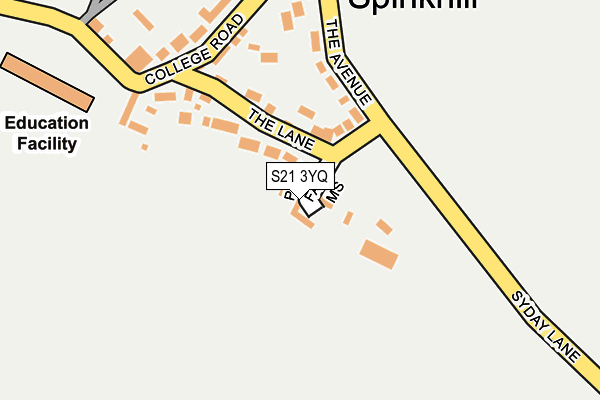 S21 3YQ map - OS OpenMap – Local (Ordnance Survey) S21 3YQ map - OS OpenMap – Local (Ordnance Survey)