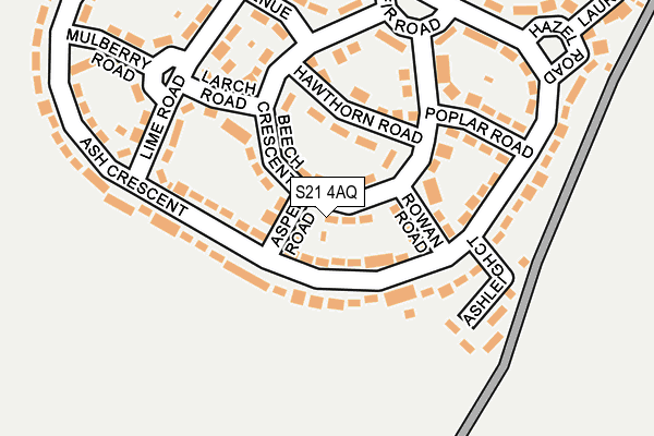 S21 4AQ map - OS OpenMap – Local (Ordnance Survey) S21 4AQ map - OS OpenMap – Local (Ordnance Survey)