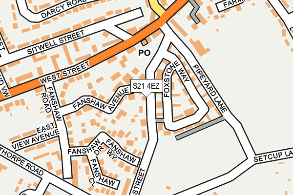 S21 4EZ map - OS OpenMap – Local (Ordnance Survey) S21 4EZ map - OS OpenMap – Local (Ordnance Survey)