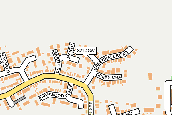 S21 4GW map - OS OpenMap – Local (Ordnance Survey) S21 4GW map - OS OpenMap – Local (Ordnance Survey)