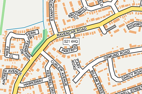 S21 4HQ map - OS OpenMap – Local (Ordnance Survey) S21 4HQ map - OS OpenMap – Local (Ordnance Survey)