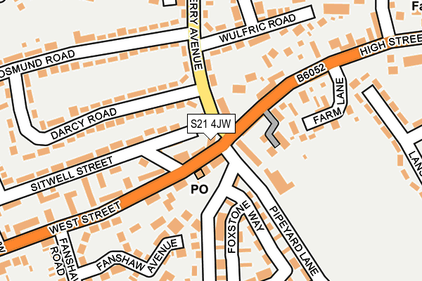 S21 4JW map - OS OpenMap – Local (Ordnance Survey) S21 4JW map - OS OpenMap – Local (Ordnance Survey)