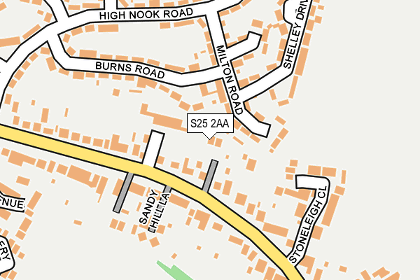 S25 2AA map - OS OpenMap – Local (Ordnance Survey) S25 2AA map - OS OpenMap – Local (Ordnance Survey)