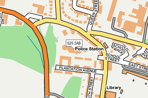 S25 2AB map - OS OpenMap – Local (Ordnance Survey) S25 2AB map - OS OpenMap – Local (Ordnance Survey)