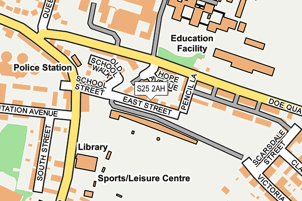 S25 2AH map - OS OpenMap – Local (Ordnance Survey) S25 2AH map - OS OpenMap – Local (Ordnance Survey)