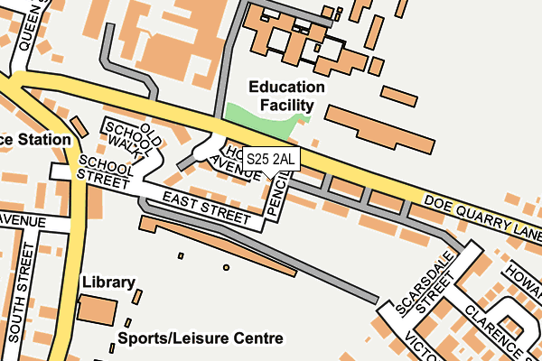 S25 2AL map - OS OpenMap – Local (Ordnance Survey) S25 2AL map - OS OpenMap – Local (Ordnance Survey)