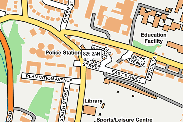 S25 2AN map - OS OpenMap – Local (Ordnance Survey) S25 2AN map - OS OpenMap – Local (Ordnance Survey)