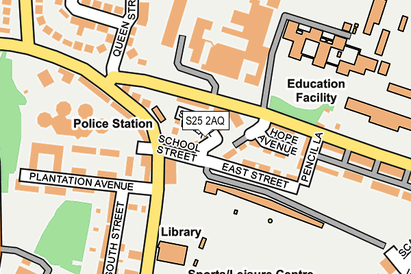 S25 2AQ map - OS OpenMap – Local (Ordnance Survey) S25 2AQ map - OS OpenMap – Local (Ordnance Survey)