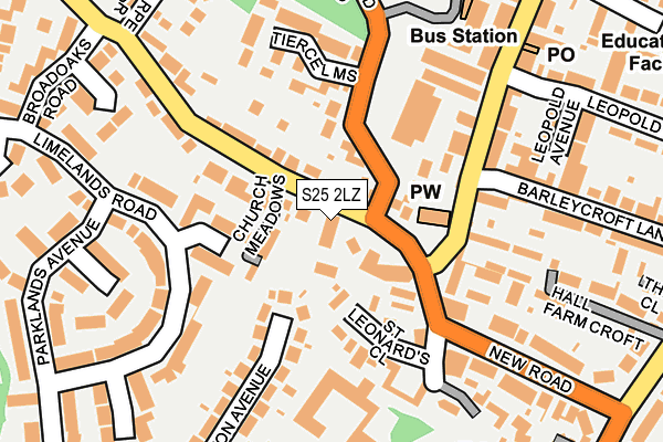 S25 2LZ map - OS OpenMap – Local (Ordnance Survey) S25 2LZ map - OS OpenMap – Local (Ordnance Survey)