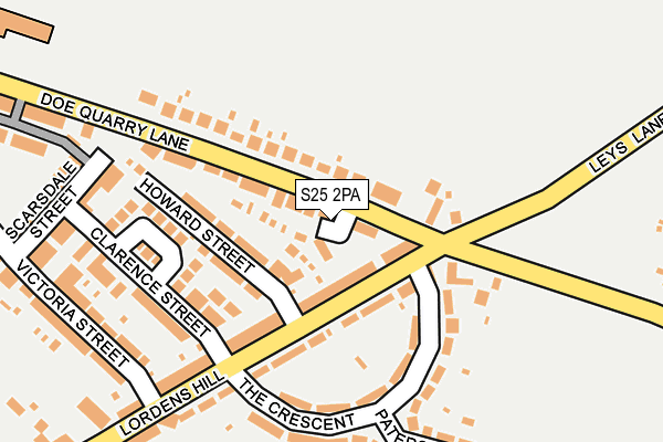 S25 2PA map - OS OpenMap – Local (Ordnance Survey) S25 2PA map - OS OpenMap – Local (Ordnance Survey)