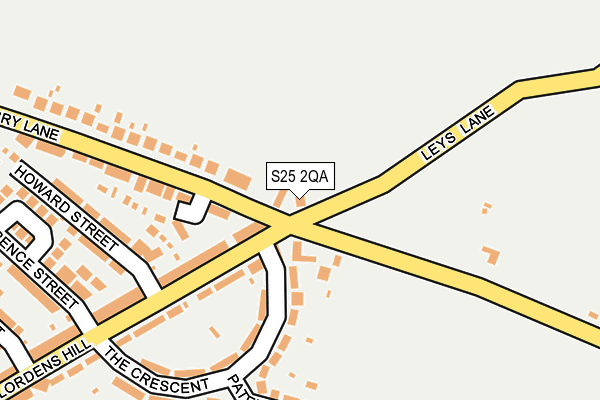 S25 2QA map - OS OpenMap – Local (Ordnance Survey) S25 2QA map - OS OpenMap – Local (Ordnance Survey)
