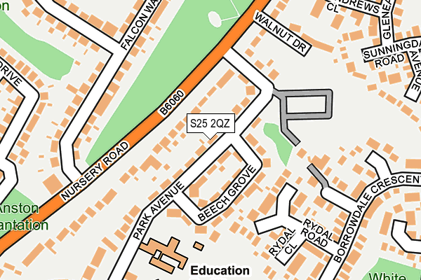 S25 2QZ map - OS OpenMap – Local (Ordnance Survey) S25 2QZ map - OS OpenMap – Local (Ordnance Survey)