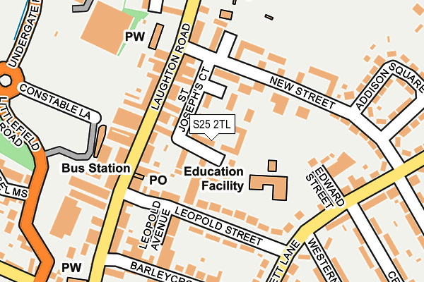 S25 2TL map - OS OpenMap – Local (Ordnance Survey) S25 2TL map - OS OpenMap – Local (Ordnance Survey)