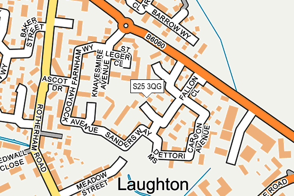 S25 3QG map - OS OpenMap – Local (Ordnance Survey)
